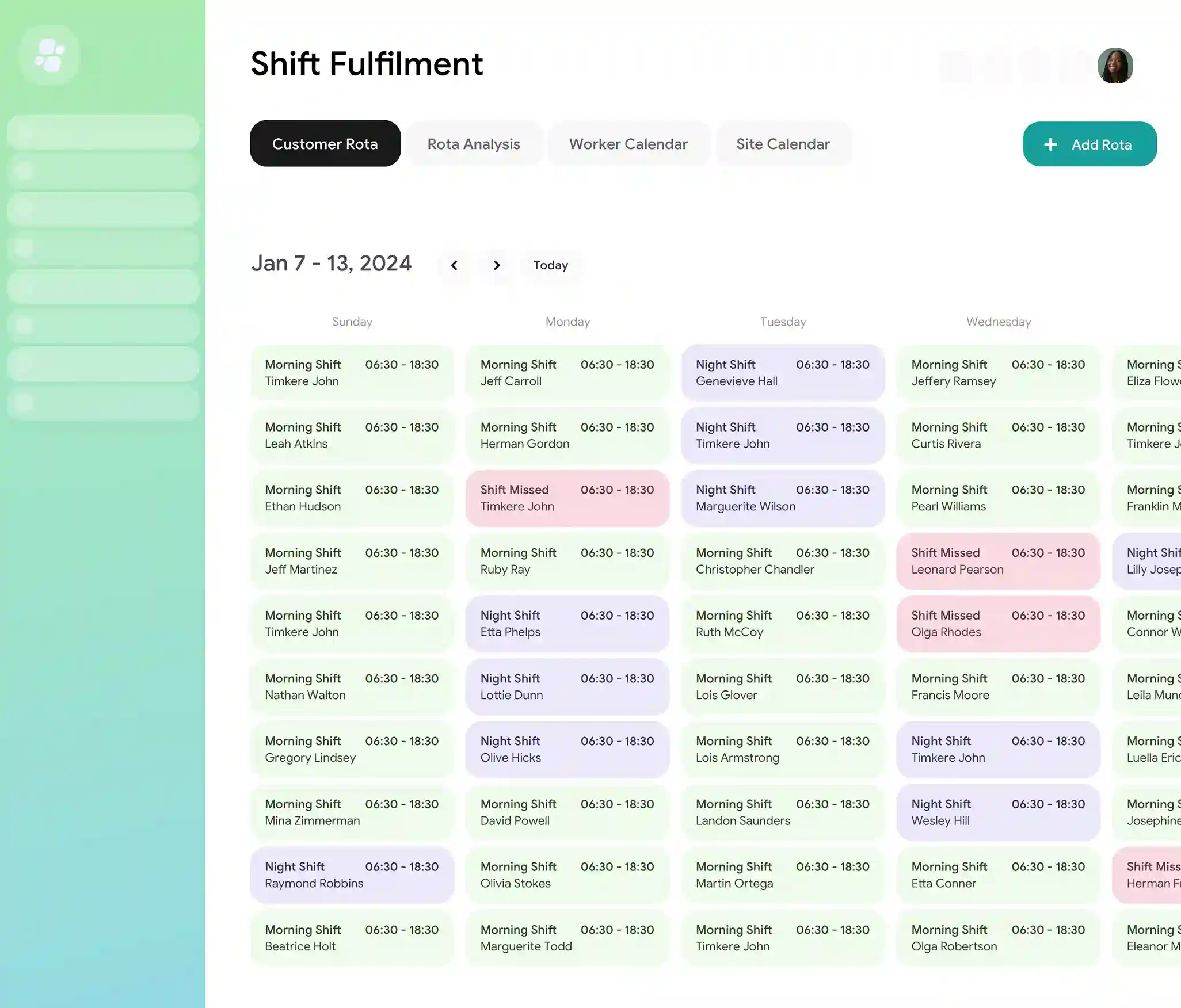 Arez Operate Shift Fulfilment preview